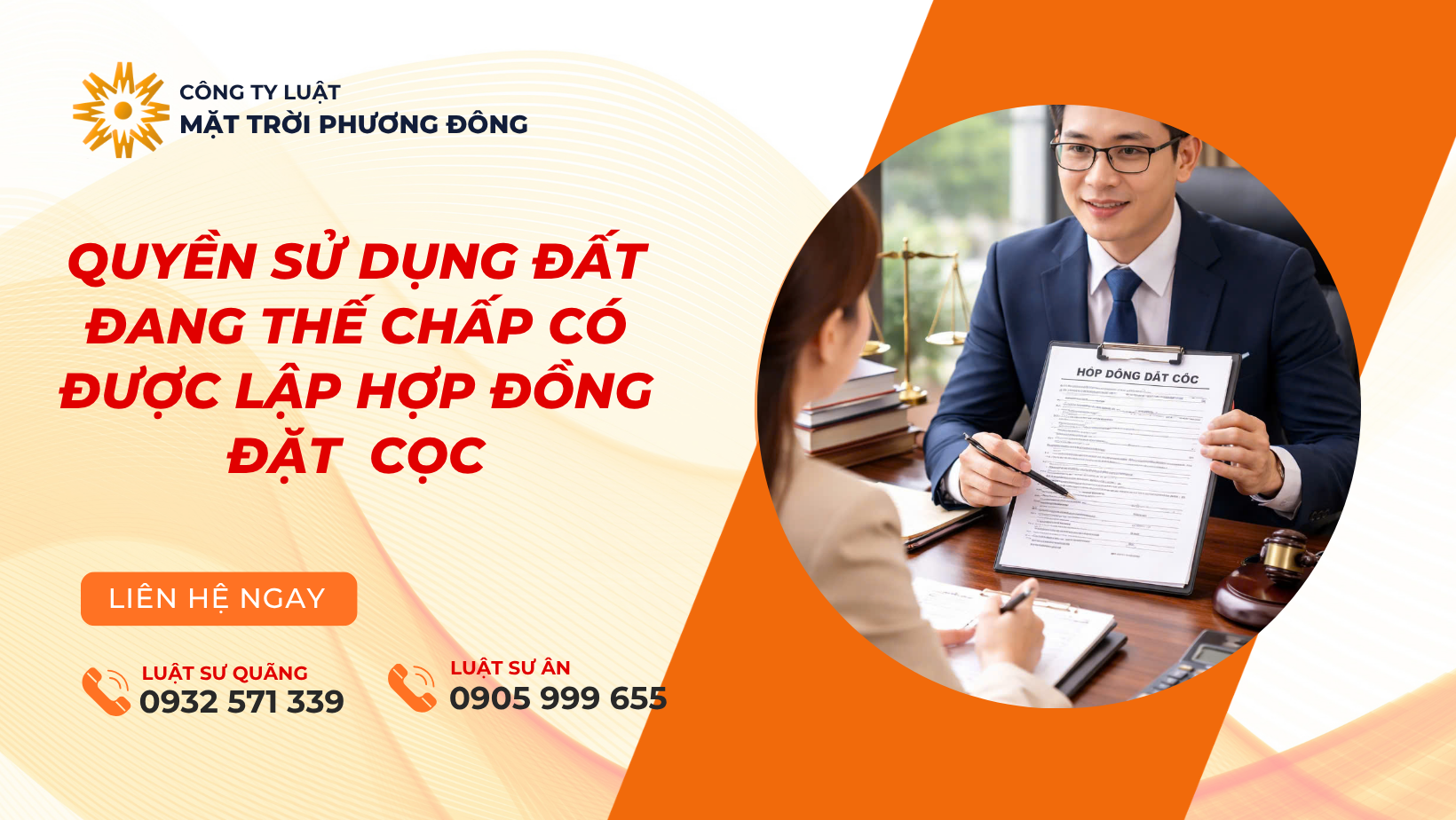 quyền sử dụng đất đang thế chấp có được lập hợp đồng đặt cọc không