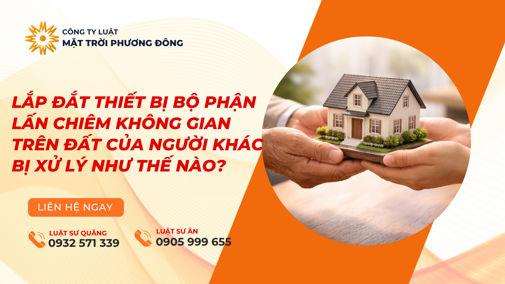lắp đặt thiết bị, bộ phận lấn chiếm không gian trên đát của người khác có vi phạm không?